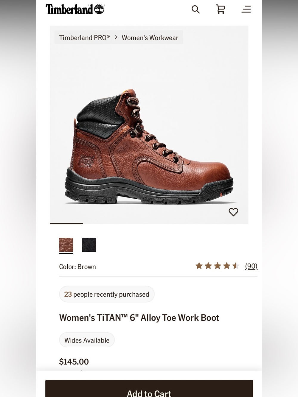Timberland PRO Titan Steel Toe Boot 6” alloy